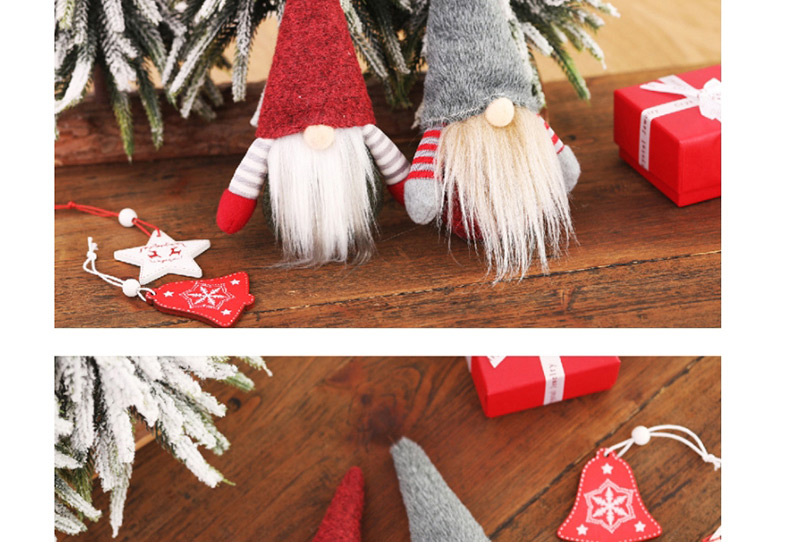 Fashion H Gray Section No Face Doll With Hand Pendant Faceless Doll Doll Christmas Tree Pendant,Festival & Party Supplies