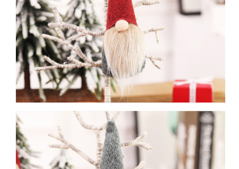 Fashion H Gray Section No Face Doll No Hand Ornaments Faceless Doll Small Christmas Tree Pendant,Festival & Party Supplies
