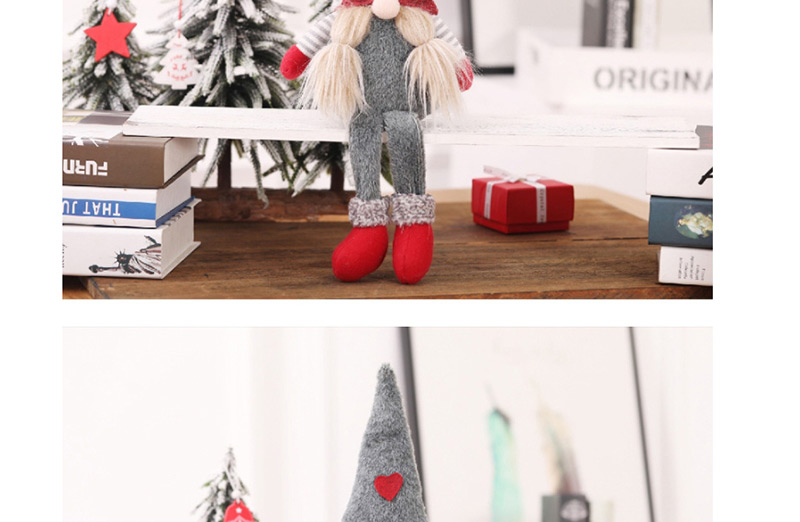 Fashion H Red Hat Long Legs Without Face Doll Tied Beard Hanging Legs Without Face Doll Ornaments,Festival & Party Supplies