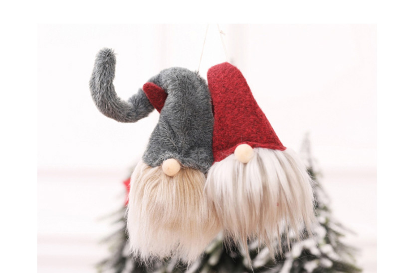 Fashion H Red Long Hat Section No Face Old Man Pendant Faceless Long Beard Doll Christmas Tree Pendant,Festival & Party Supplies