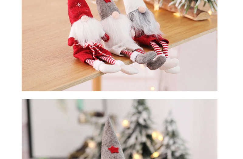Fashion White Hat Mustache Santa Claus Doll Faceless Doll Decoration,Festival & Party Supplies