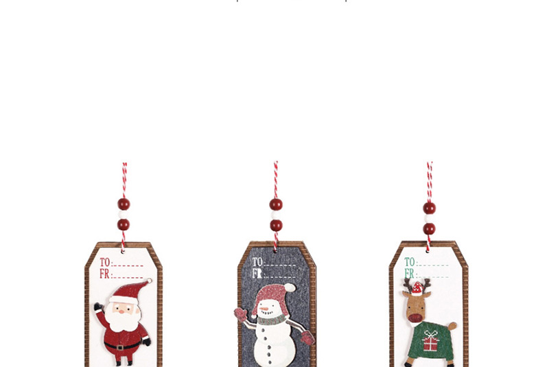 Fashion Snowman Wooden Sign Pendant Christmas Tree Pendant,Festival & Party Supplies