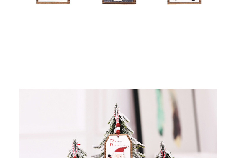 Fashion Elk Wood Sign Pendant Christmas Tree Pendant,Festival & Party Supplies