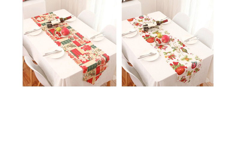 Fashion C Color Polyester Printed Christmas Table Flag,Festival & Party Supplies