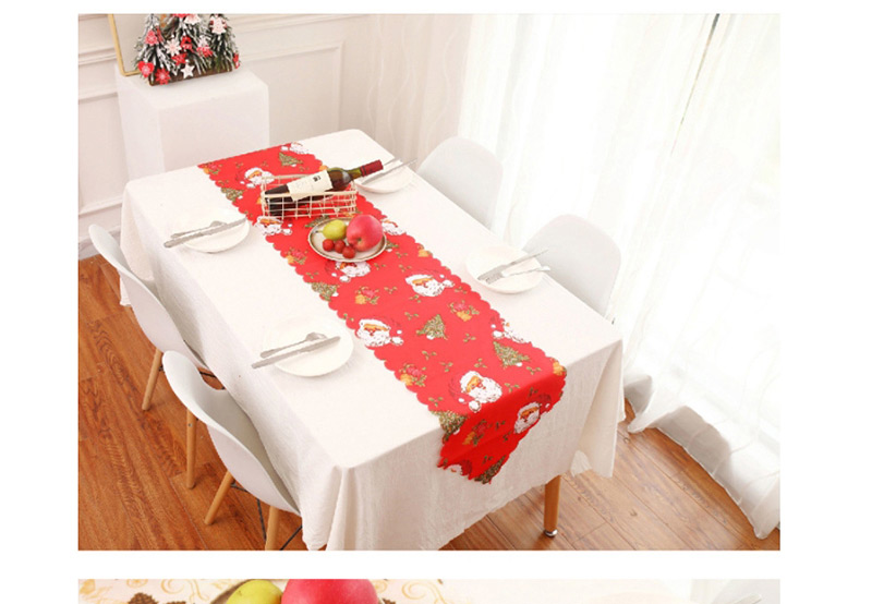 Fashion A Color Polyester Printed Christmas Table Flag,Festival & Party Supplies