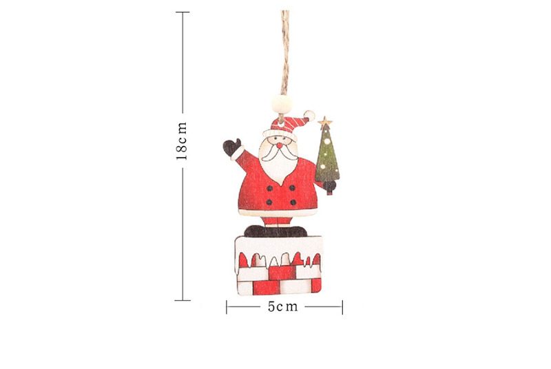 Fashion Chimney Snowman Painted Wooden Sign Pendant 2 Packs,Festival & Party Supplies