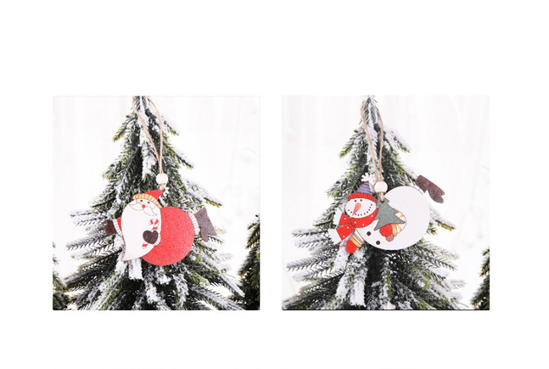 Fashion Chimney Snowman Painted Wooden Sign Pendant 2 Packs,Festival & Party Supplies