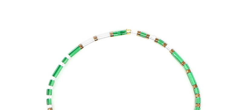 Fashion Green Square Rice Beads Beaded Bracelet,Beaded Bracelet