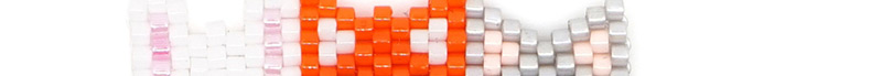 Fashion White Orange Ash Rice Beads Woven Puppy Kitten Accessories,Jewelry Findings & Components