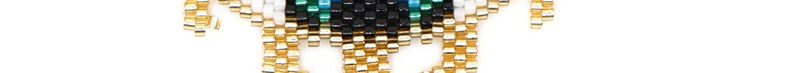 Fashion Gold Rice Beads Woven Eye Accessories,Jewelry Findings & Components
