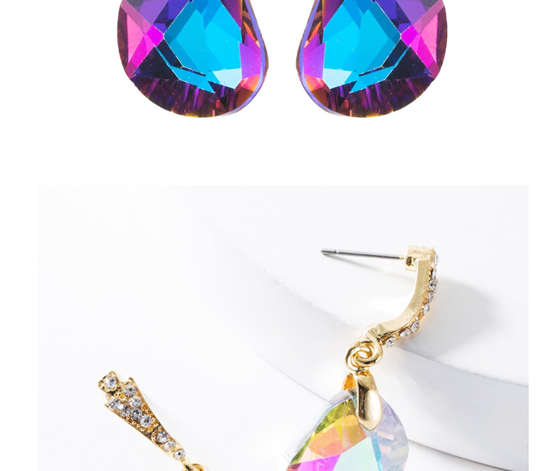 Fashion Green Alloy Diamond-studded Geometric Earrings,Drop Earrings