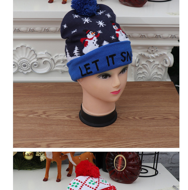 Fashion Knit Cap Christmas [letter Deer] Colorful Shiny Knit Hat,Knitting Wool Hats