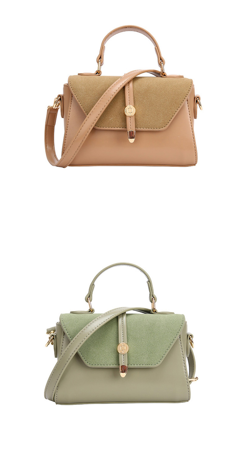 Fashion Green Contrast Matte Portable Messenger Bag,Handbags
