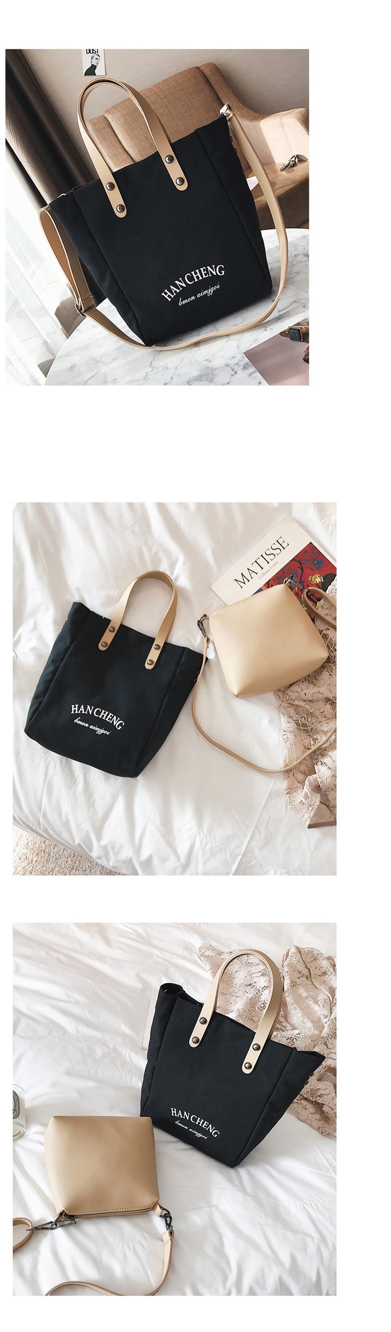 Fashion Black Canvas Shoulder Bag Shoulder Scorpion Mother Bag,Handbags