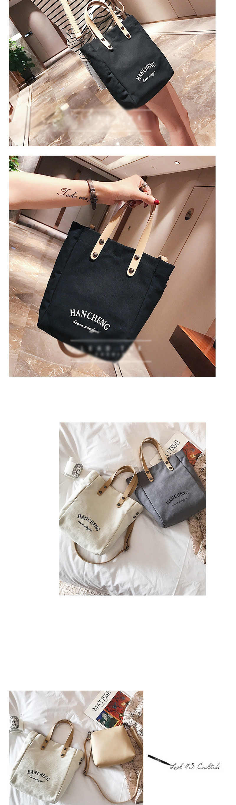 Fashion Gray Canvas Shoulder Bag Shoulder Scorpion Mother Bag,Handbags