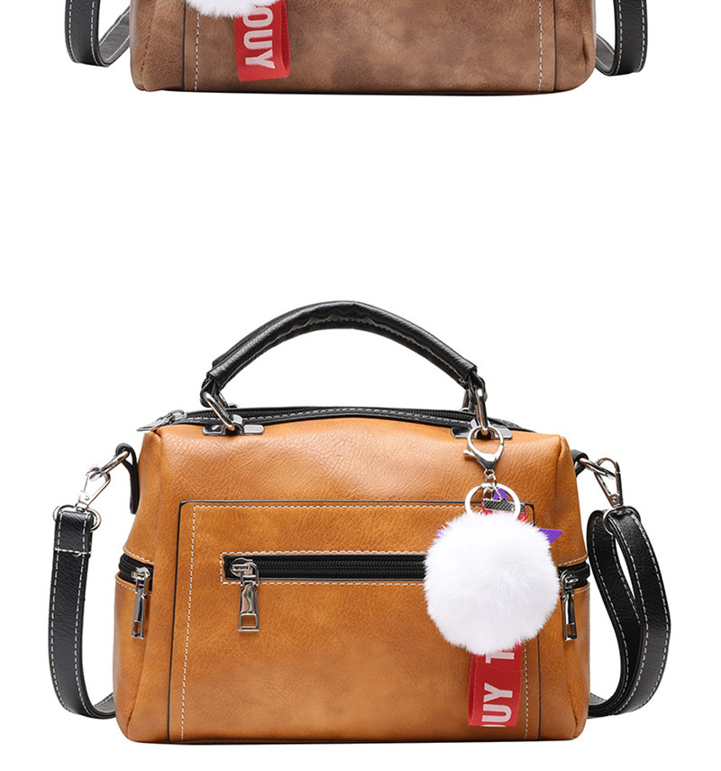 Fashion Brown Contrast Color Backpack,Handbags