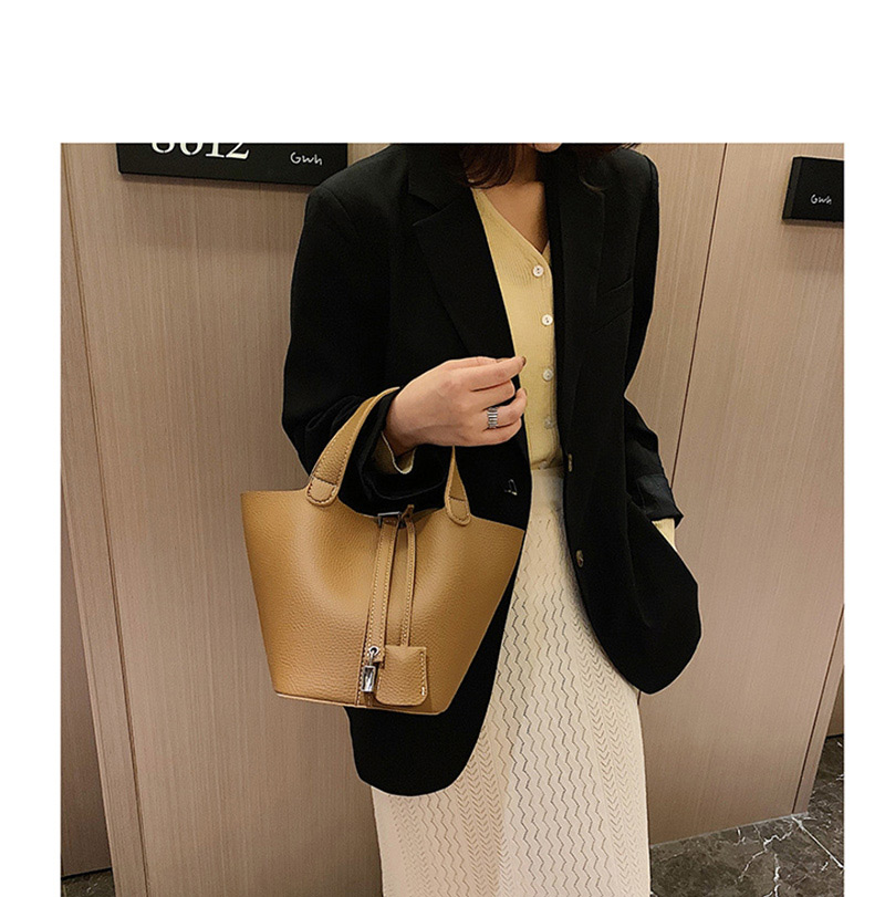Fashion Khaki Pony Pendant Belt Buckle Portable Mother Bag,Handbags