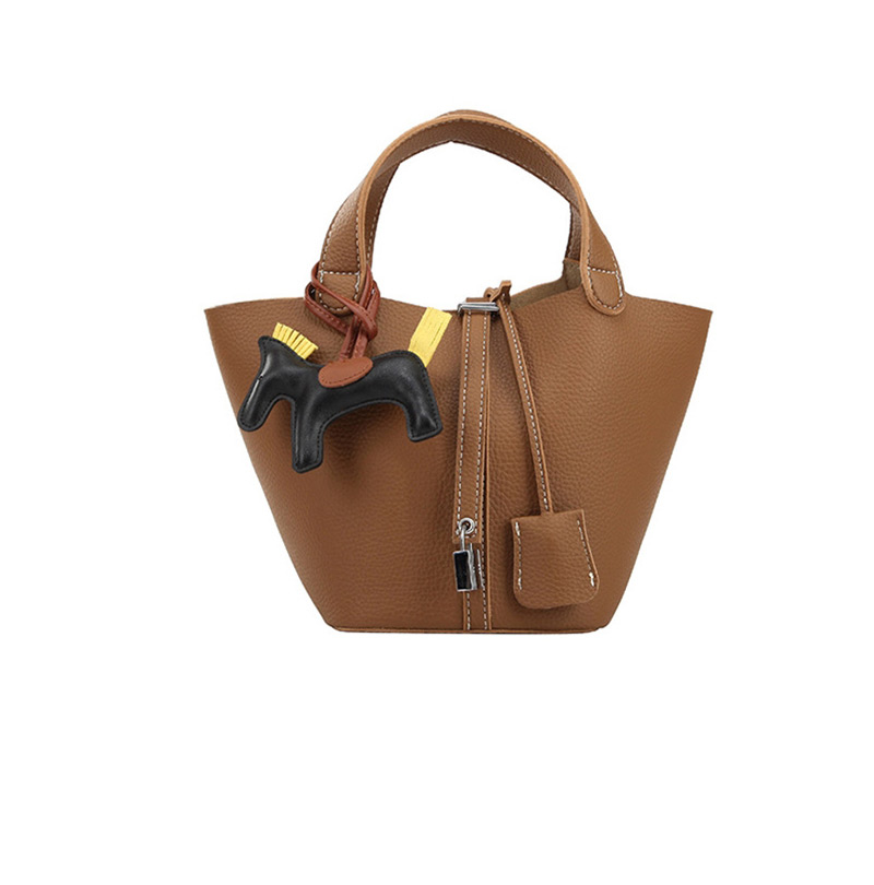 Fashion Brown Pony Pendant Belt Buckle Portable Mother Bag,Handbags