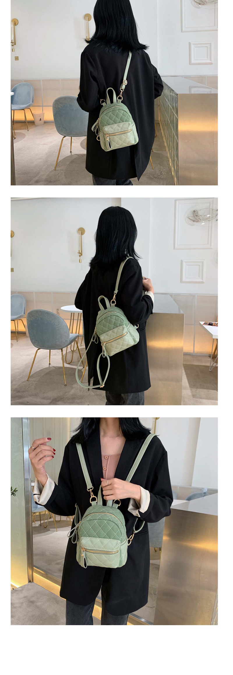 Fashion Green Lingge Backpack,Backpack
