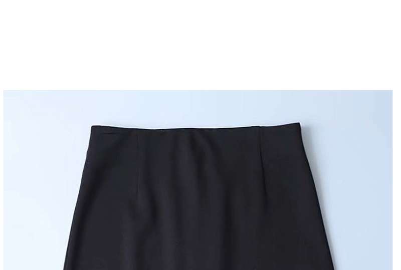 Fashion Black Solid Color Back Zip A Word Skirt,Skirts