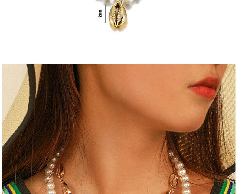 Fashion Gold Alloy Shell Pearl Multi-layer Necklace,Multi Strand Necklaces
