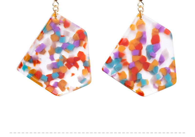 Fashion Color Irregular Geometric Acrylic Earrings,Drop Earrings