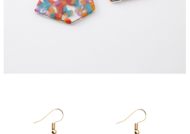 Fashion Color Irregular Geometric Acrylic Earrings,Drop Earrings