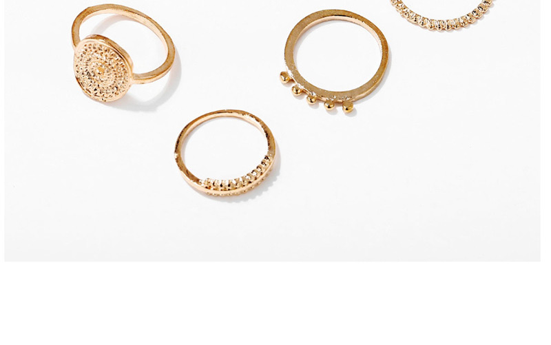 Fashion Gold Eye Chain Shield Ring Set Of 6,Fashion Rings