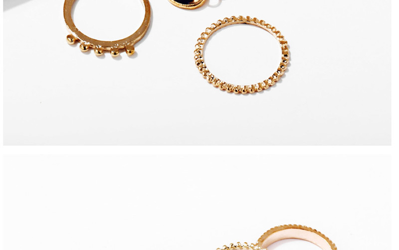 Fashion Gold Eye Chain Shield Ring Set Of 6,Fashion Rings