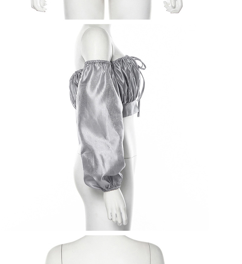 Fashion Gray One-shoulder Strap With Short Navel T-shirt,Tank Tops & Camis