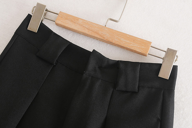 Fashion Black Micro Pleated Pleated Pants,Pants