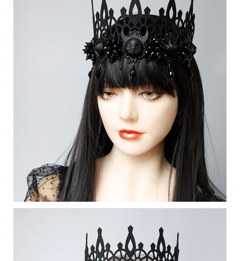 Fashion Black Death Devil Witch Crown,Festival & Party Supplies