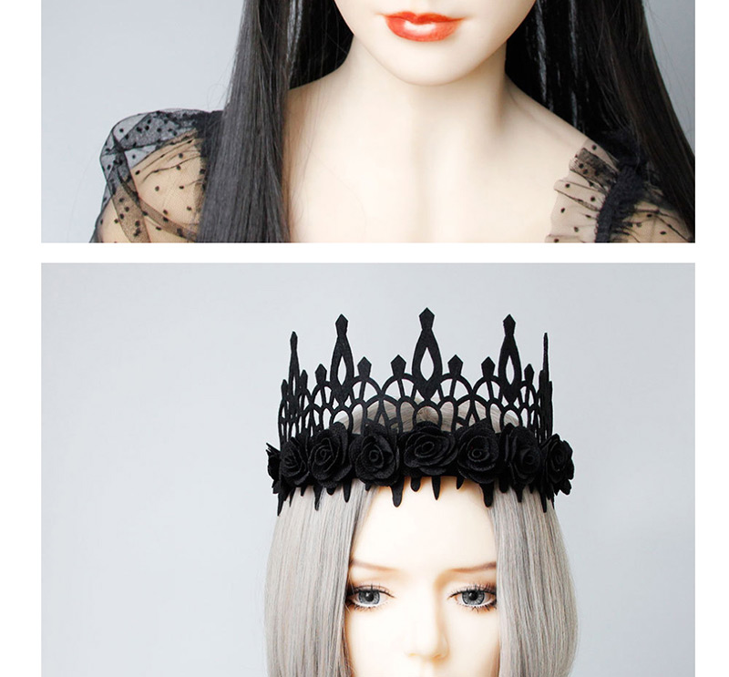 Fashion Black Flower Crown,Festival & Party Supplies