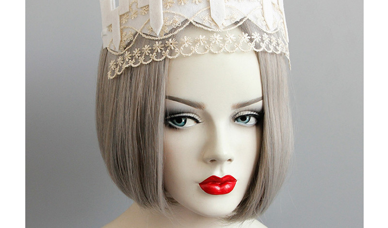 Fashion White Lace Crown,Festival & Party Supplies