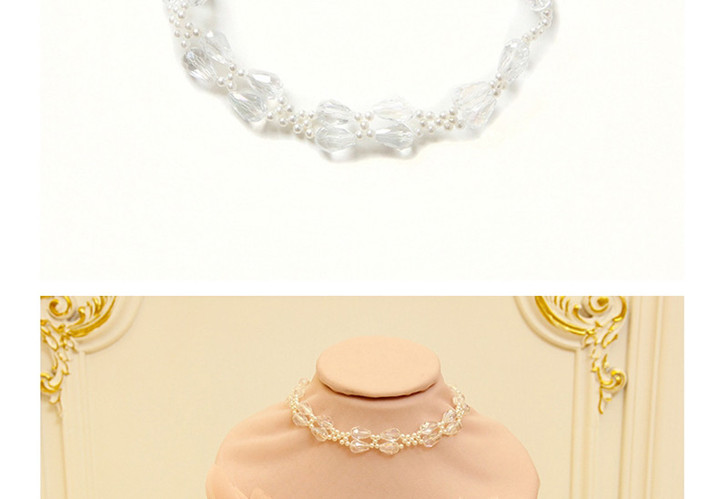 Fashion White Beaded Double-layer Necklace,Festival & Party Supplies