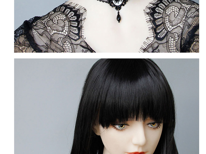 Fashion Black Lace Leather Element Necklace,Festival & Party Supplies
