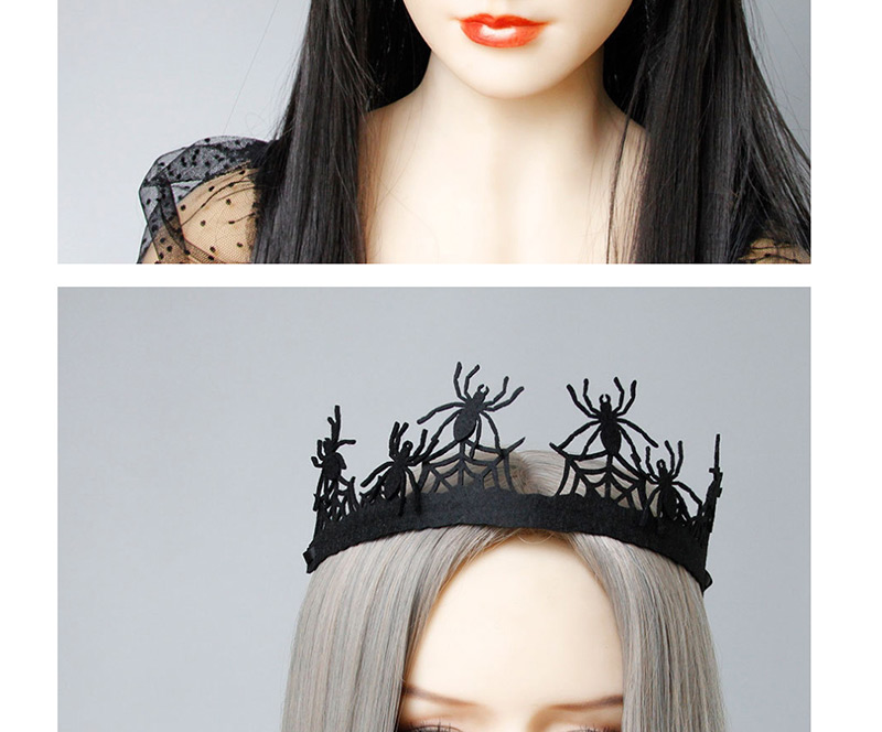 Fashion Black Spider Crown God,Festival & Party Supplies