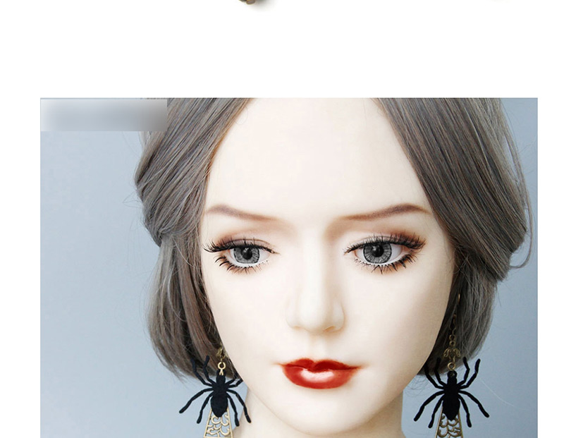 Fashion Black Terror Spider Earrings,Festival & Party Supplies