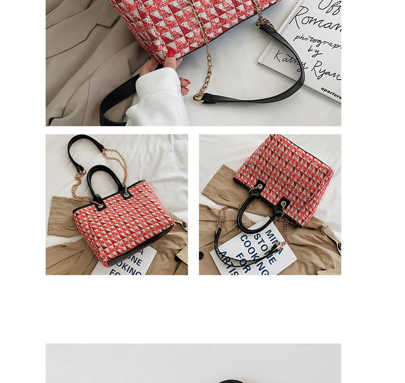 Fashion Red Woolen Shoulder Bag,Handbags
