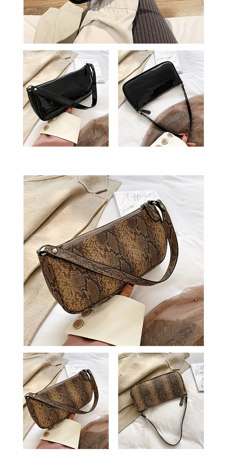 Fashion Crocodile Pattern Brown Snakeskin Shoulder Bag,Handbags