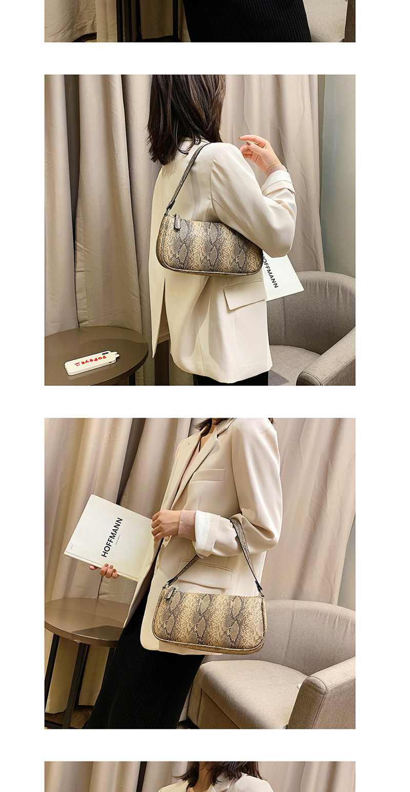 Fashion Crocodile Pattern Brown Snakeskin Shoulder Bag,Handbags