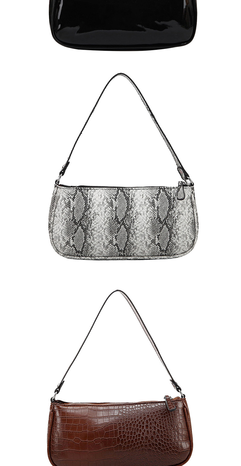 Fashion Crocodile Pattern White Snakeskin Shoulder Bag,Handbags