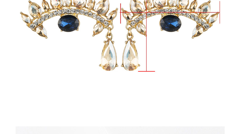 Fashion Gold  Silver Pin Studded Eye Teardrop Earrings,Drop Earrings