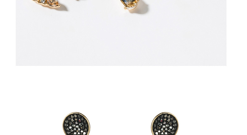 Fashion Gold  Silver Pin Studded Eye Teardrop Earrings,Drop Earrings