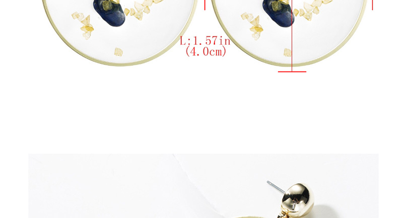 Fashion Gold Alloy Round Resin With Pearl Turquoise Earrings,Drop Earrings