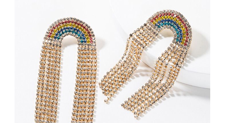 Fashion Color Diamond Tassel Earrings,Drop Earrings