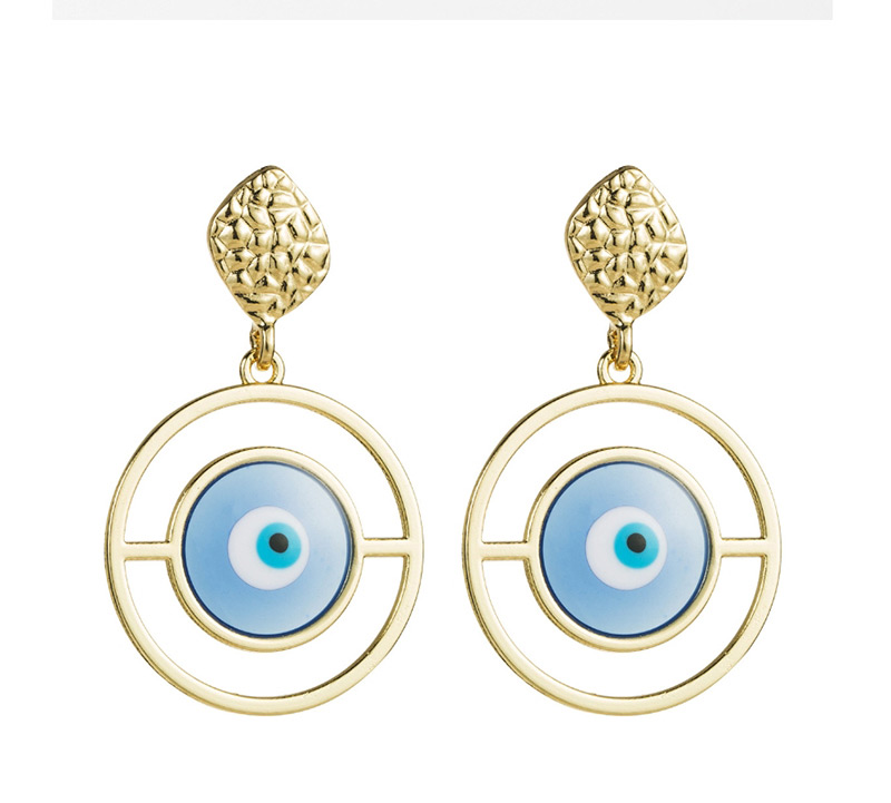 Fashion Blue Multilayer Alloy Ring Resin Eye Earrings,Drop Earrings
