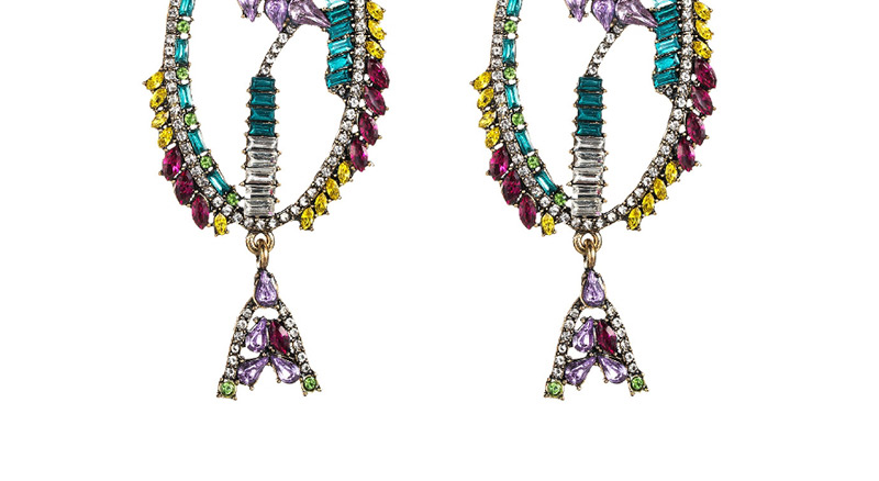 Fashion Color Acrylic Diamond Cutout Tropical Fish Earrings,Drop Earrings