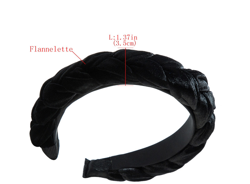 Fashion Black Pure Color Velvet Tweezers Headband,Head Band