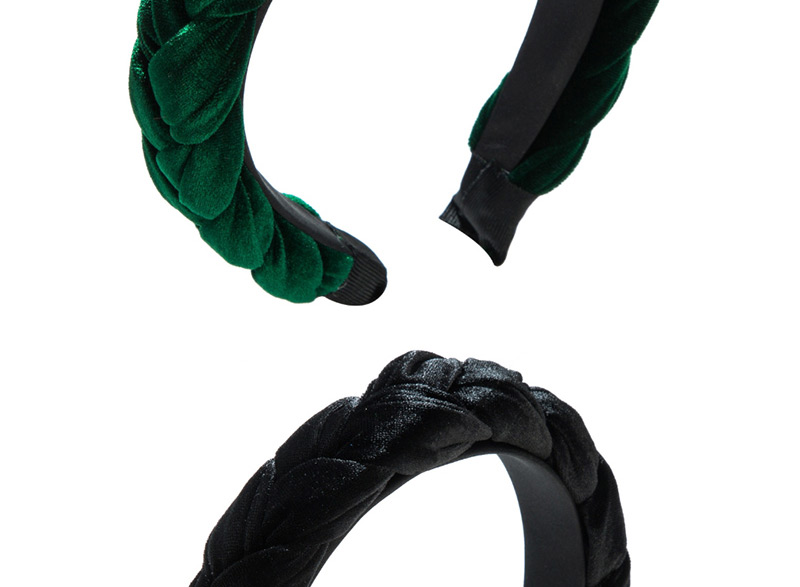 Fashion Green Pure Color Velvet Tweezers Headband,Head Band